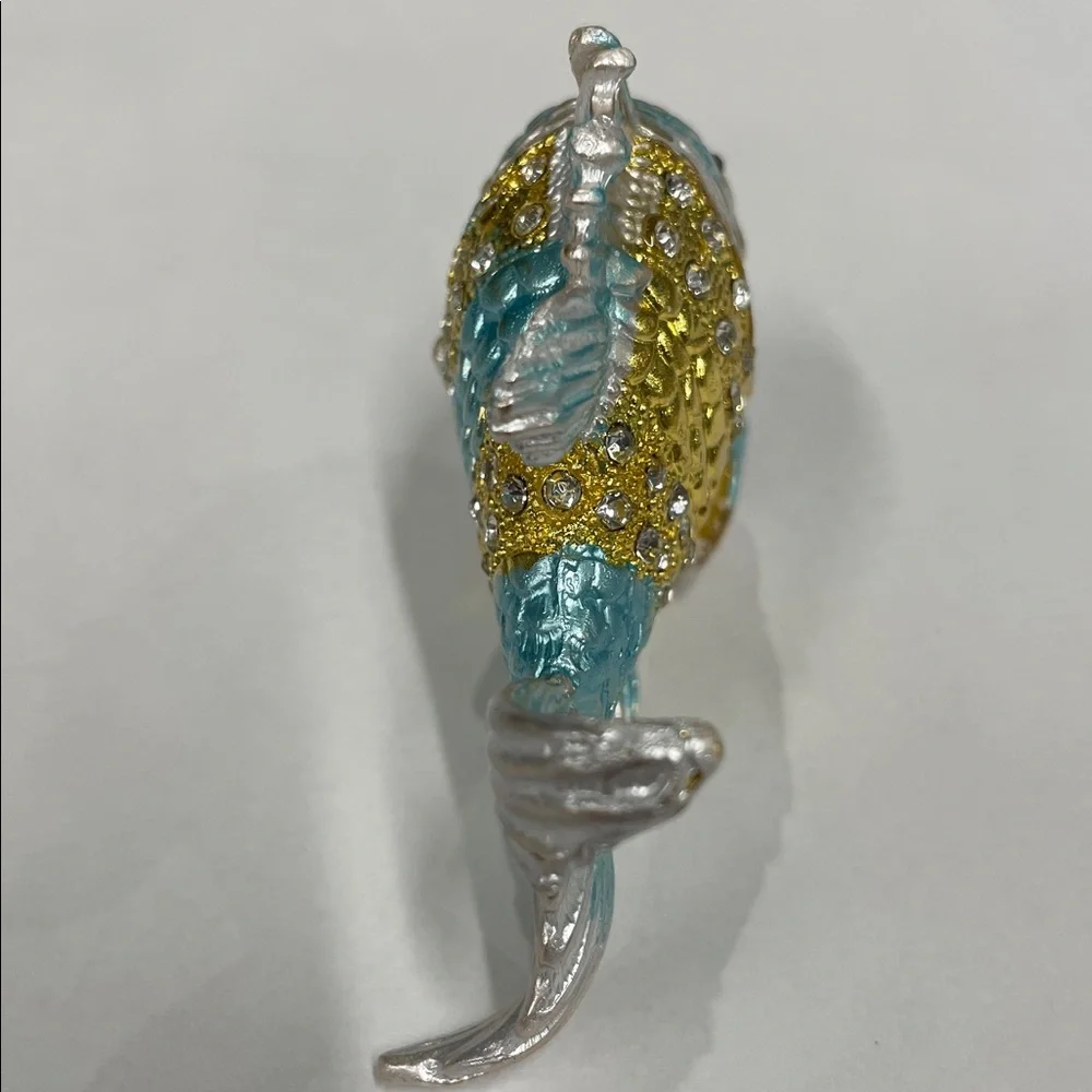 Tropical Fish Hinged Trinket Box Figurine Decorative Ring Jewelry Holder - Picture 5 of 10